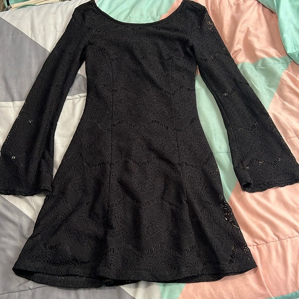 Black lace, dress